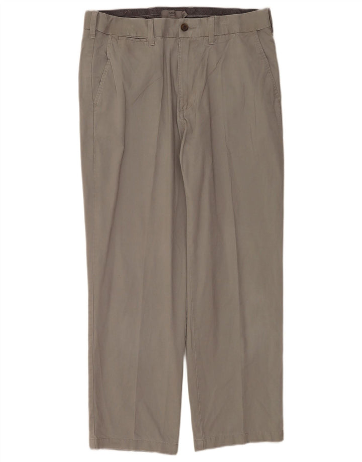 Marks & Spencer Herre Regular Chino Bukser W34 L29 Grå Bomuld
