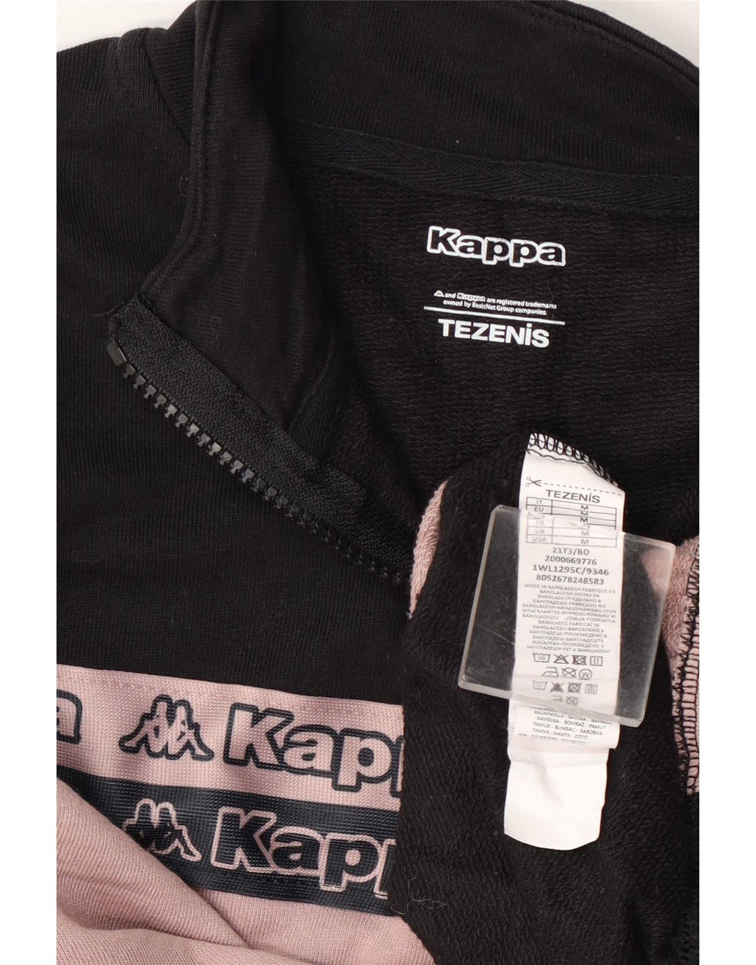 Kappa Dame Tezenis Grafisk Sweatshirt Jumper UK 14 Medium Sort