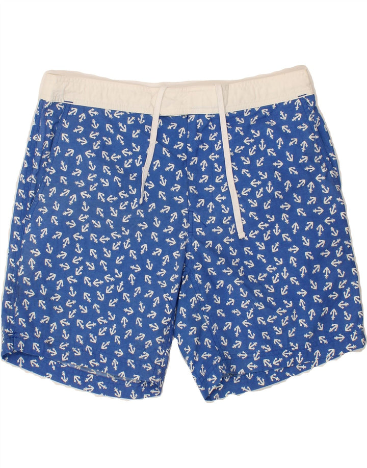 J. CREW Mens Abstract Pattern Swimwear Medium Blue Nylon Vintage J. Crew and Second-Hand J. Crew from Messina Hembry 