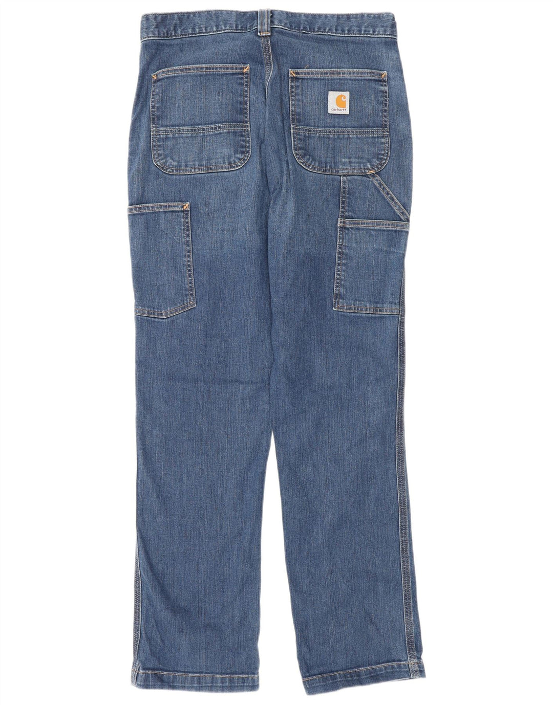 CARHARTT Herre Cargo Relaxed Fit Straight Jeans W30 L30 Blå Bomuld