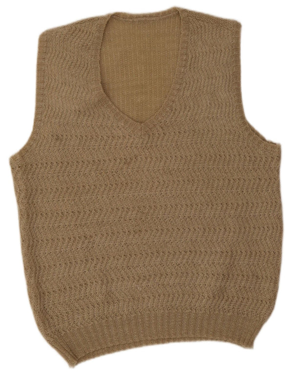 Vintage herrevest tanktop stor beige
