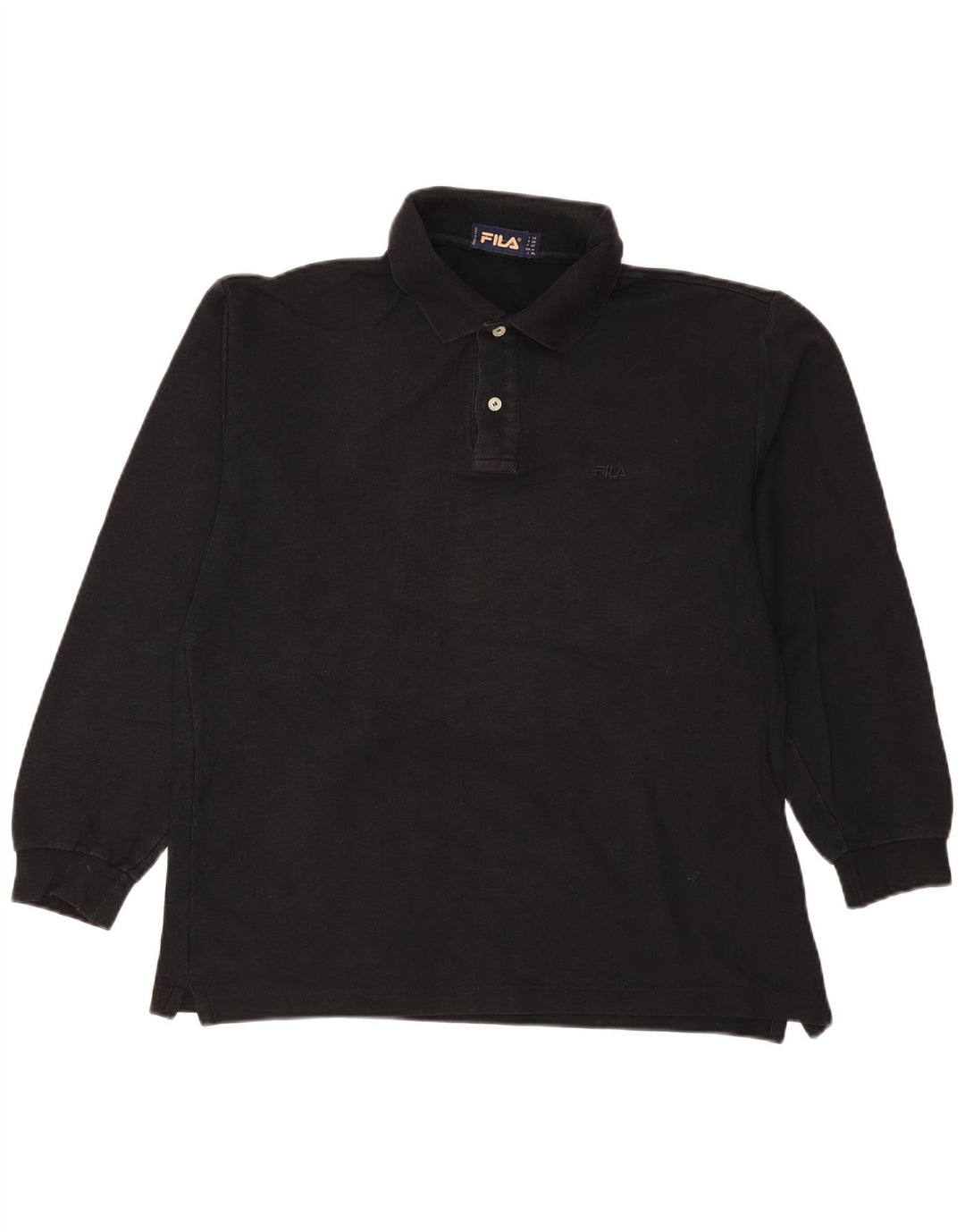 Fila Langærmet Polo Shirt til mænd IT 50 Medium Sort Bomuld
