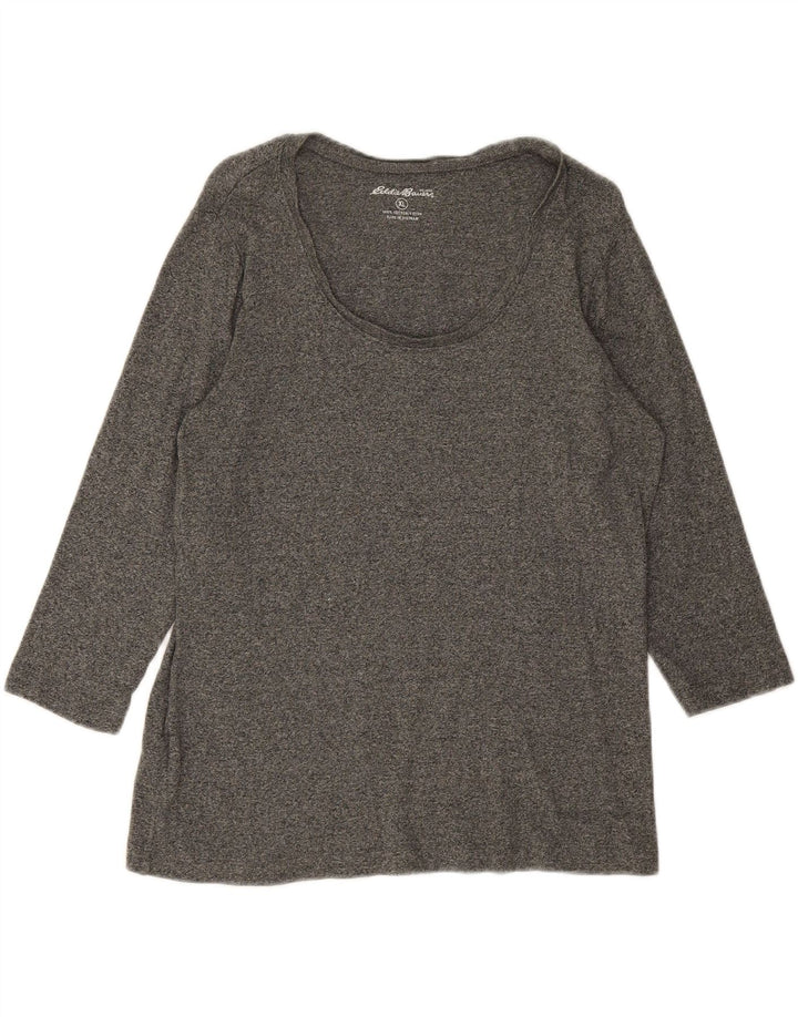 EDDIE BAUER Womens Top 3/4 Sleeve UK 18 XL Grey Cotton Vintage Eddie Bauer and Second-Hand Eddie Bauer from Messina Hembry 