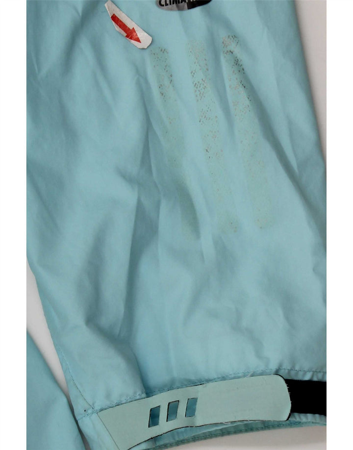 Adidas Dame Clima Proof Regnjakke med hætte UK 16 Stor Blå Polyester