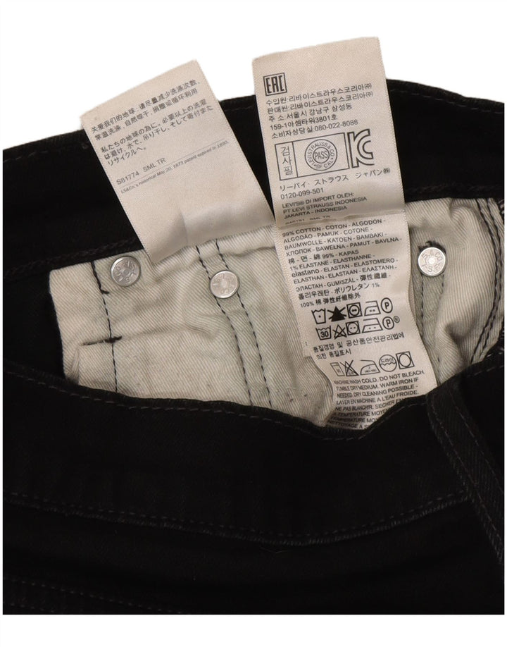 Levi's Herre 502 tilspidsede jeans W30 L30 sort bomuld