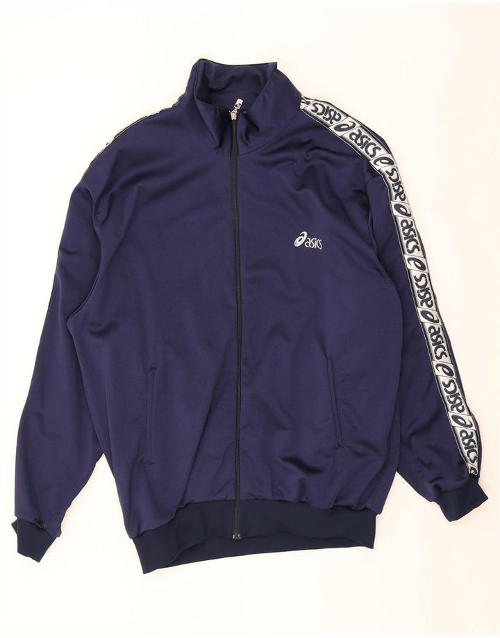 Asics Herre grafisk træningsdragt Topjakke IT 58 3XL Navy Blue Colourblock