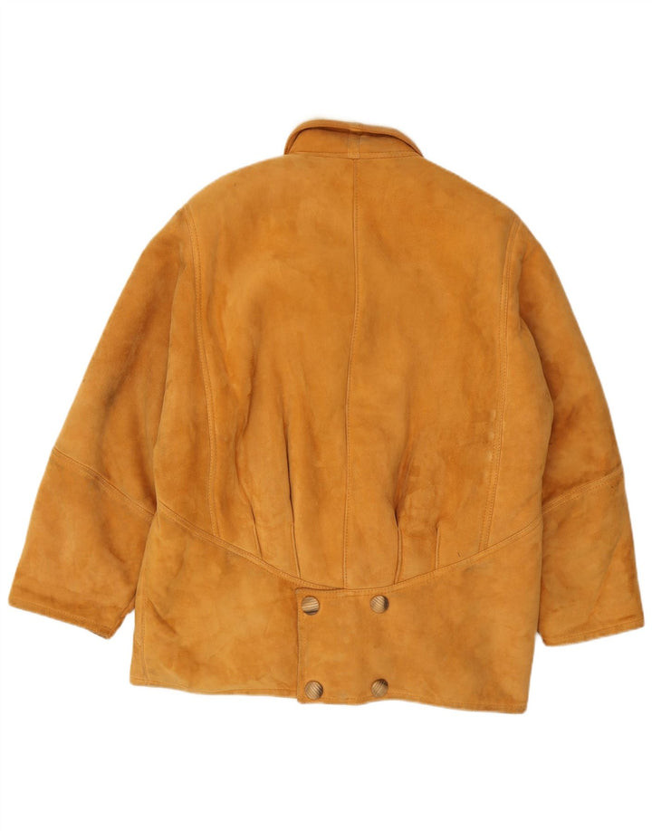 Vintage Dame Shearling Jacket IT 46 Large Brown Shearling
