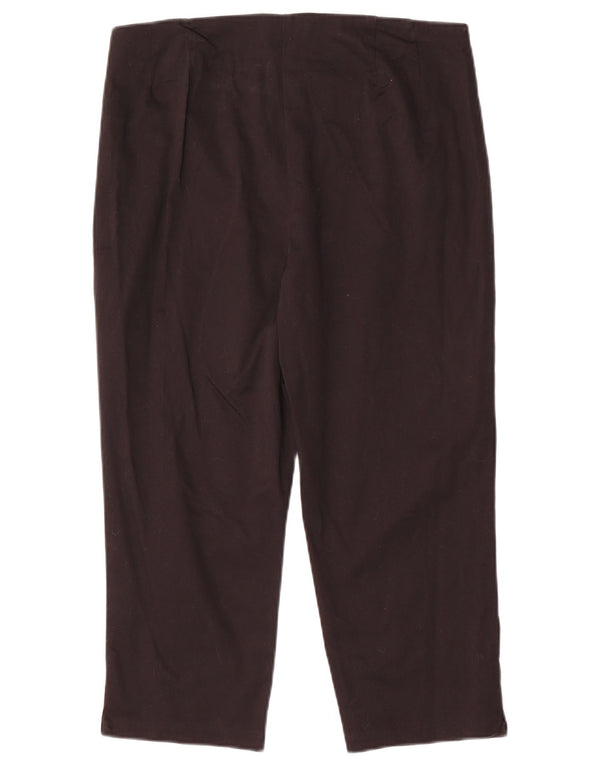 Marks & Spencer Dame Capri Bukser UK 14 Large W32 L21 Sort Bomuld