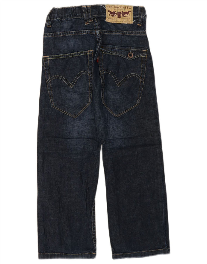 LEVI'S Boys Straight Jeans 5-6 Years W22 L20 Navy Blue Cotton