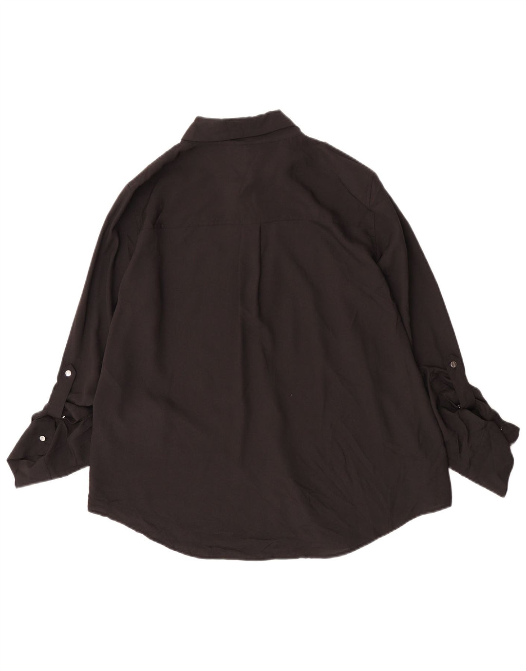 Dkny Womens Shirt Bluse UK 16 Large Black Polyester