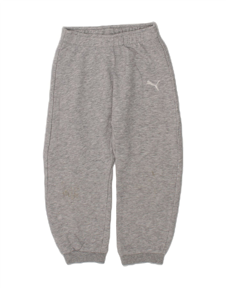 PUMA Boys Tracksuit Trousers Joggers 3-4 Years  Grey Flecked Vintage Puma and Second-Hand Puma from Messina Hembry 