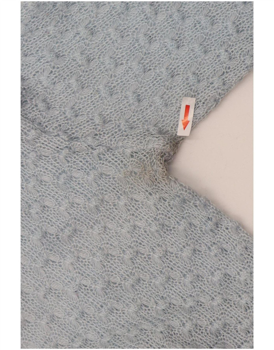 Vintage Dame V-hals sweater UK 14 Medium Blue