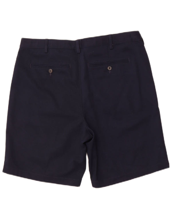 LANDS END Herre Chino Shorts W36 Large Navy Blue Bomuld