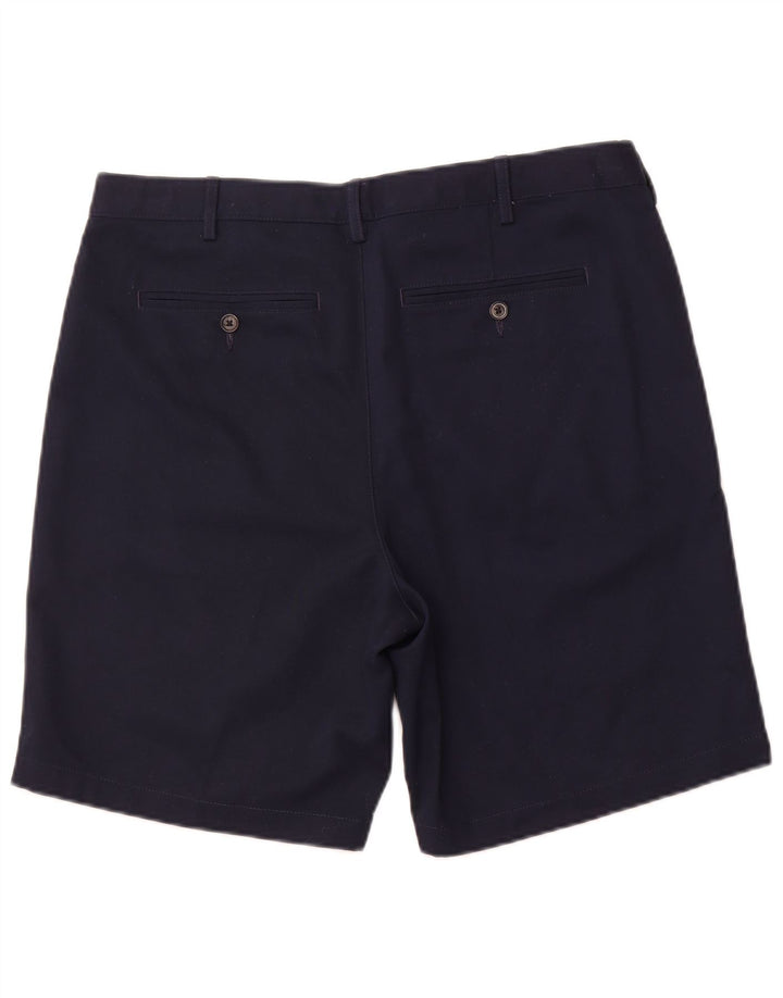 LANDS END Herre Chino Shorts W36 Large Navy Blue Bomuld