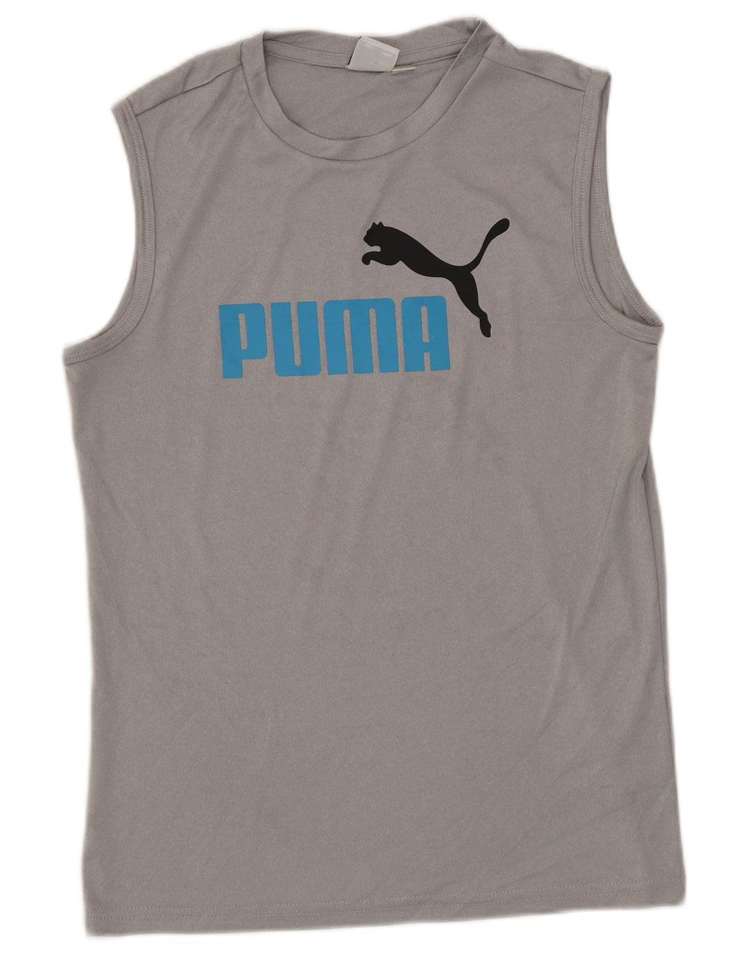 Puma Drenge Grafisk Vest Top 10-11 År Medium Grå Polyester