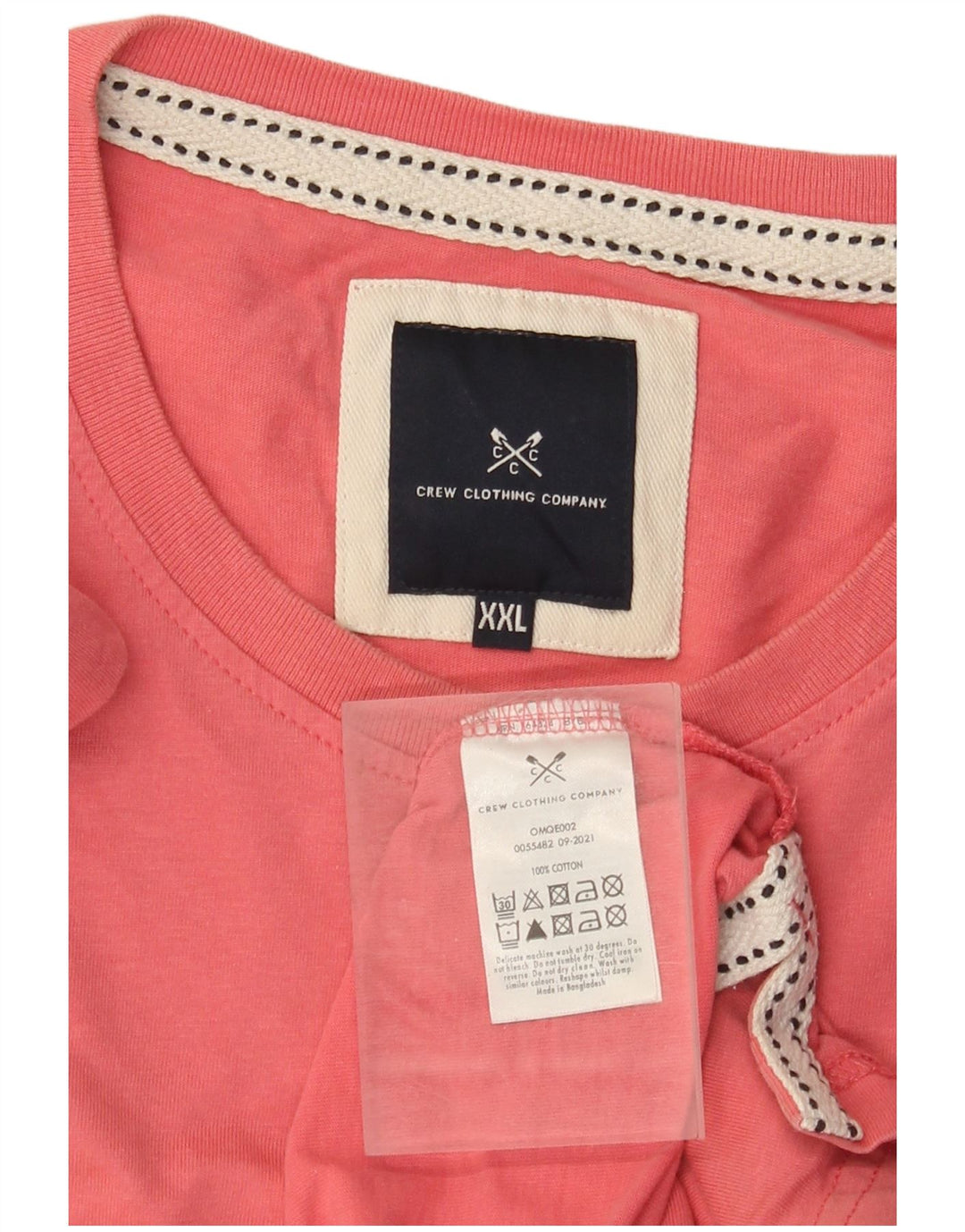 J. Crew Herre T-Shirt Top 2XL Pink Bomuld