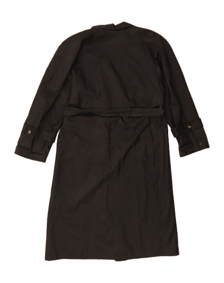 BRITISH MIST Womens Oversized Trench Coat UK 8 Small Black Vintage British Mist and Second-Hand British Mist from Messina Hembry 