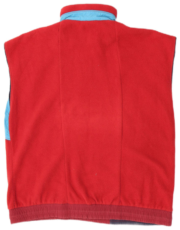 AUSTRALIAN L'ALPINA Mens Loose Fit Fleece Gilet IT 50 Medium Burgundy