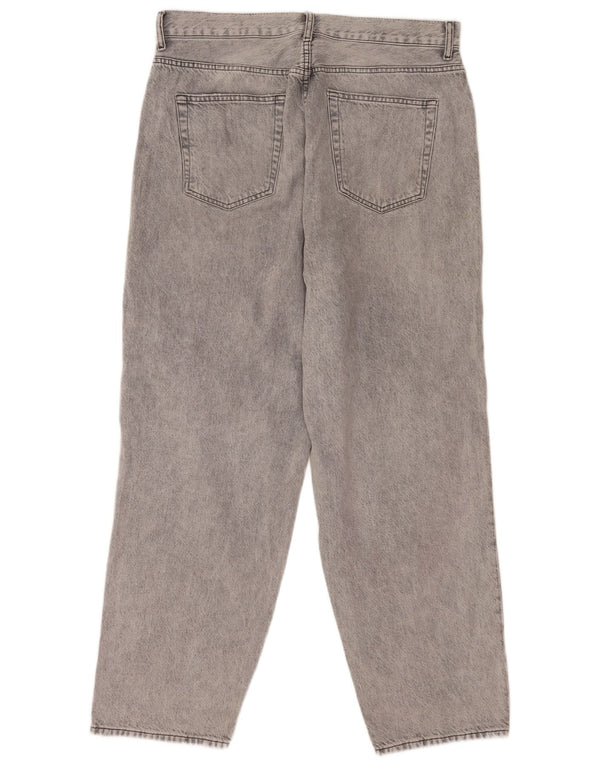 Zara Straight Jeans til mænd EU 44 Large W34 L30 Grå Bomuld