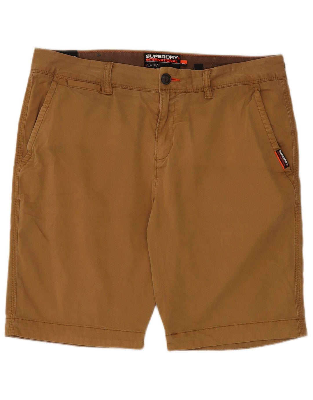 Superdry Slim Chino Shorts til mænd W34 Large Beige Bomuld