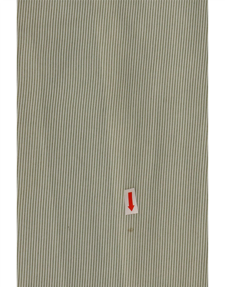 Vintage Kvinders Flared Skirt IT 46 Large W30 Grøn Stribet Polyester