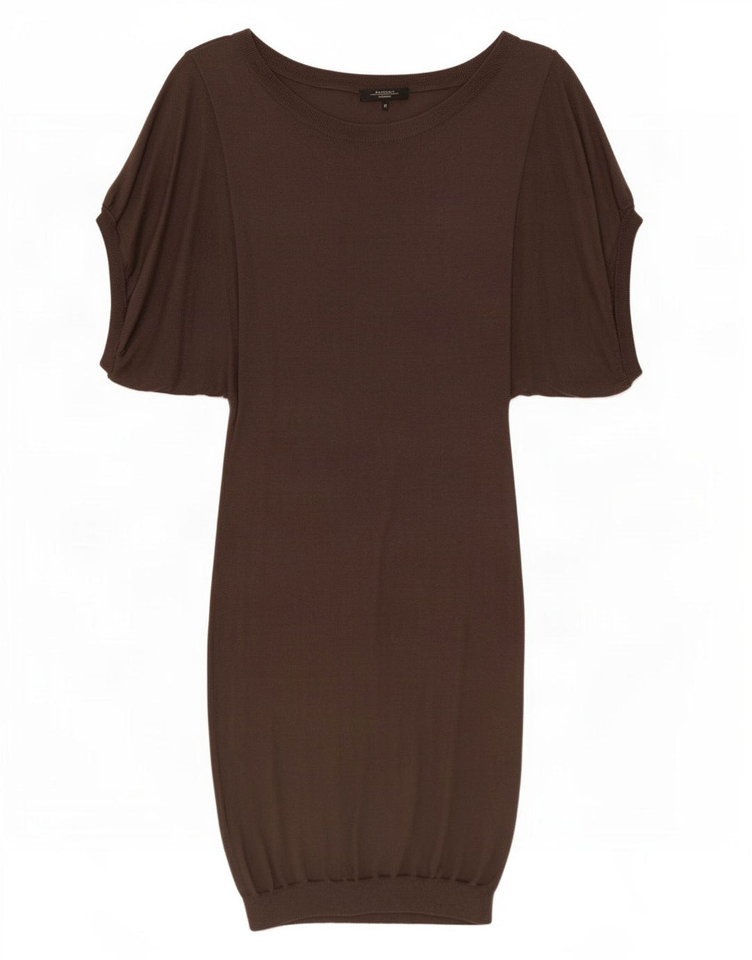 Max Mara Dame Weekend Kortærmede Jumper Kjole UK 12 Medium Grå Silke