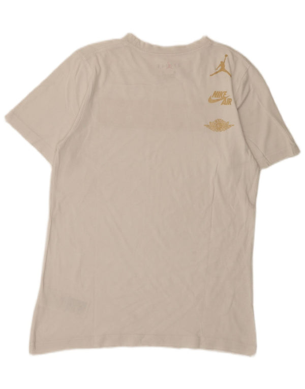 Jordan Boys Grafisk T-Shirt Top 13-14 år XL Hvid Bomuld