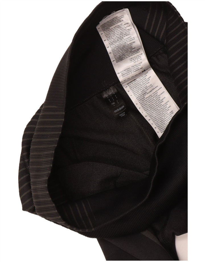 Adidas Womens Aeroready Leggings UK 8 Small Grey Pinstripe Polyamide