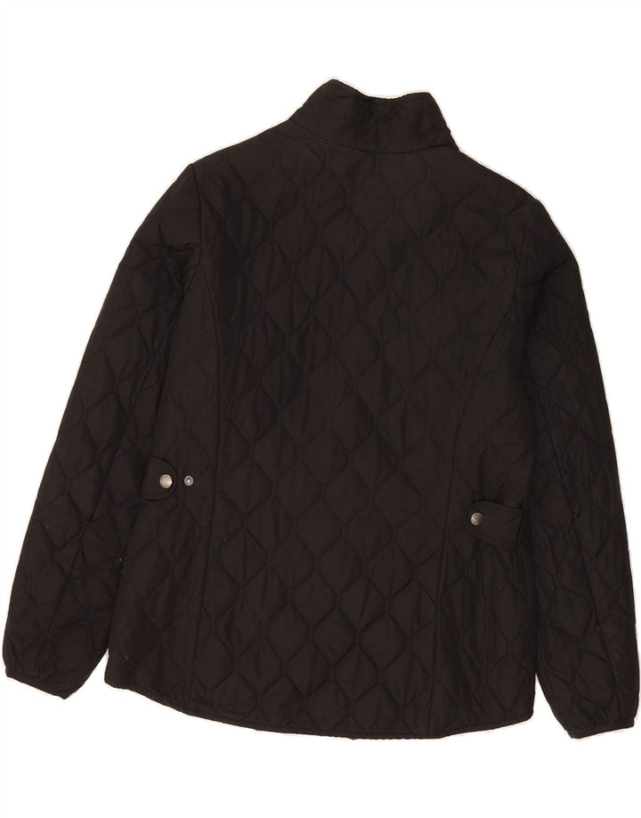 EDDIE BAUER Womens Quilted Jacket UK 14 Large Black Polyester Vintage Eddie Bauer and Second-Hand Eddie Bauer from Messina Hembry 