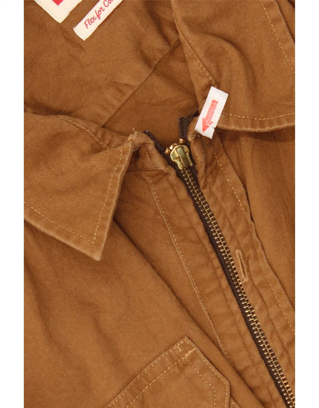 Wrangler kortærmet herreskjorte XL brun bomuld