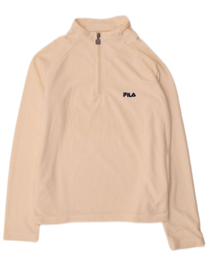 Fila Dame Fleece Jumper UK 10 Lille Off White Polyester
