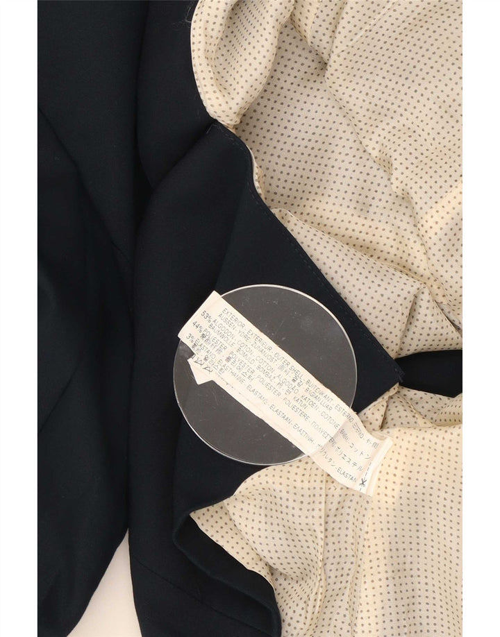 Zara Dame 1 Knap Blazer Jacket UK 12 Medium Navy Blue Bomuld