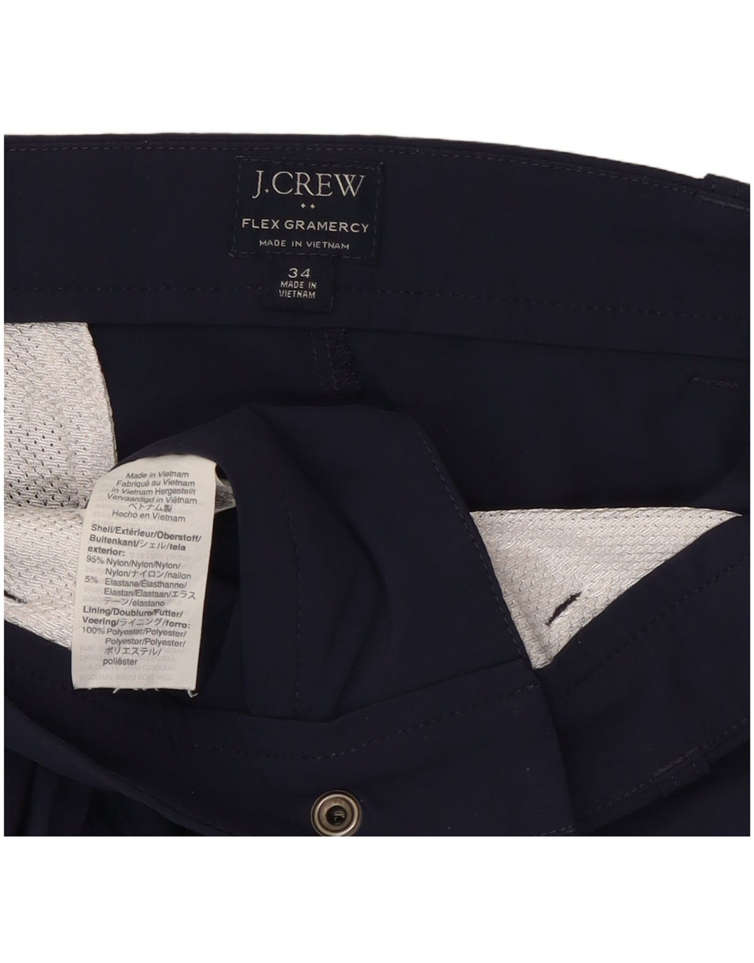 J. Crew Gramercy Chino-shorts til kvinder W34 Stor marineblå nylon