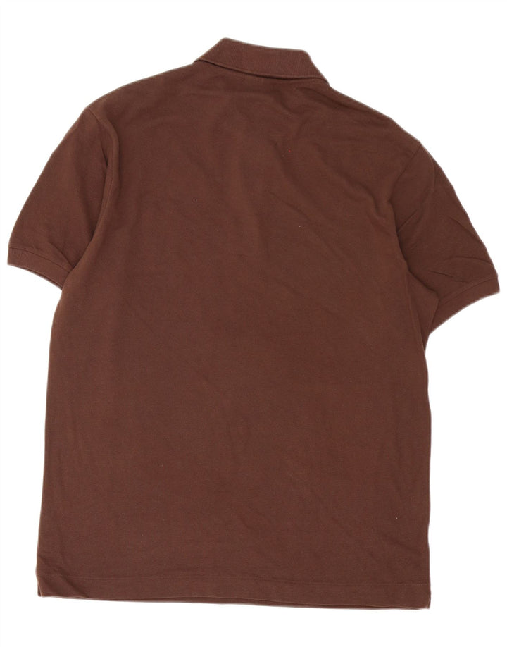Lacoste herre poloshirt størrelse 4 Medium brun bomuld