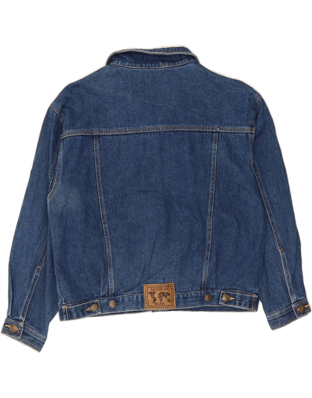 VINTAGE Womens Denim Jacket UK 16 Large Blue Cotton Vintage Vintage and Second-Hand Vintage from Messina Hembry 