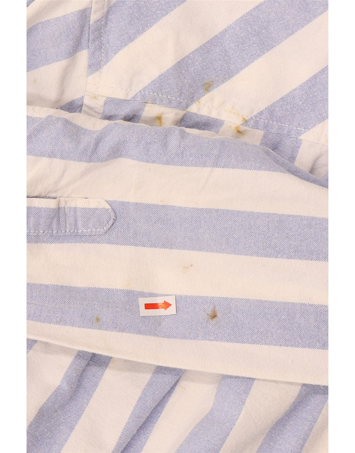 TOMMY HILFIGER Mens Relaxed Fit Shirt Small Blue Striped Cotton