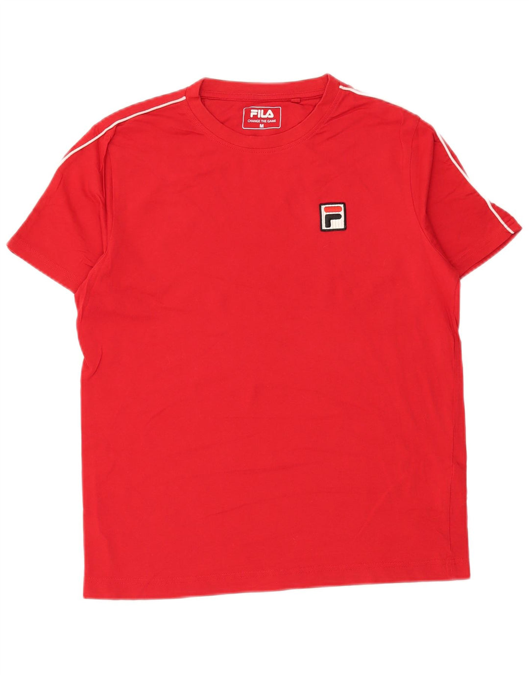 FILA Womens T-Shirt Top UK 14 Medium Red Cotton