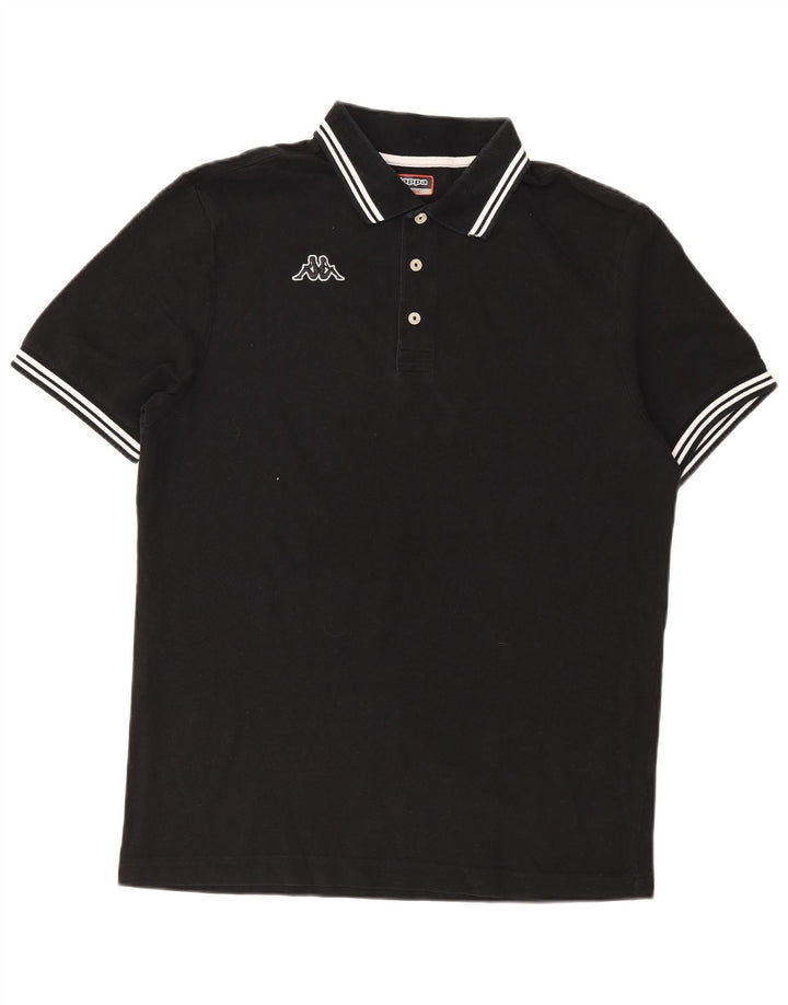 Kappa herre polo shirt stor sort stribet