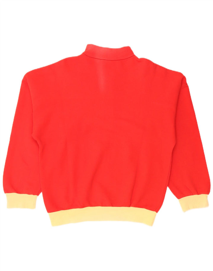 Vintage fuld træningsdragt til mænd EU 48 Medium Rød Colourblock Bomuld