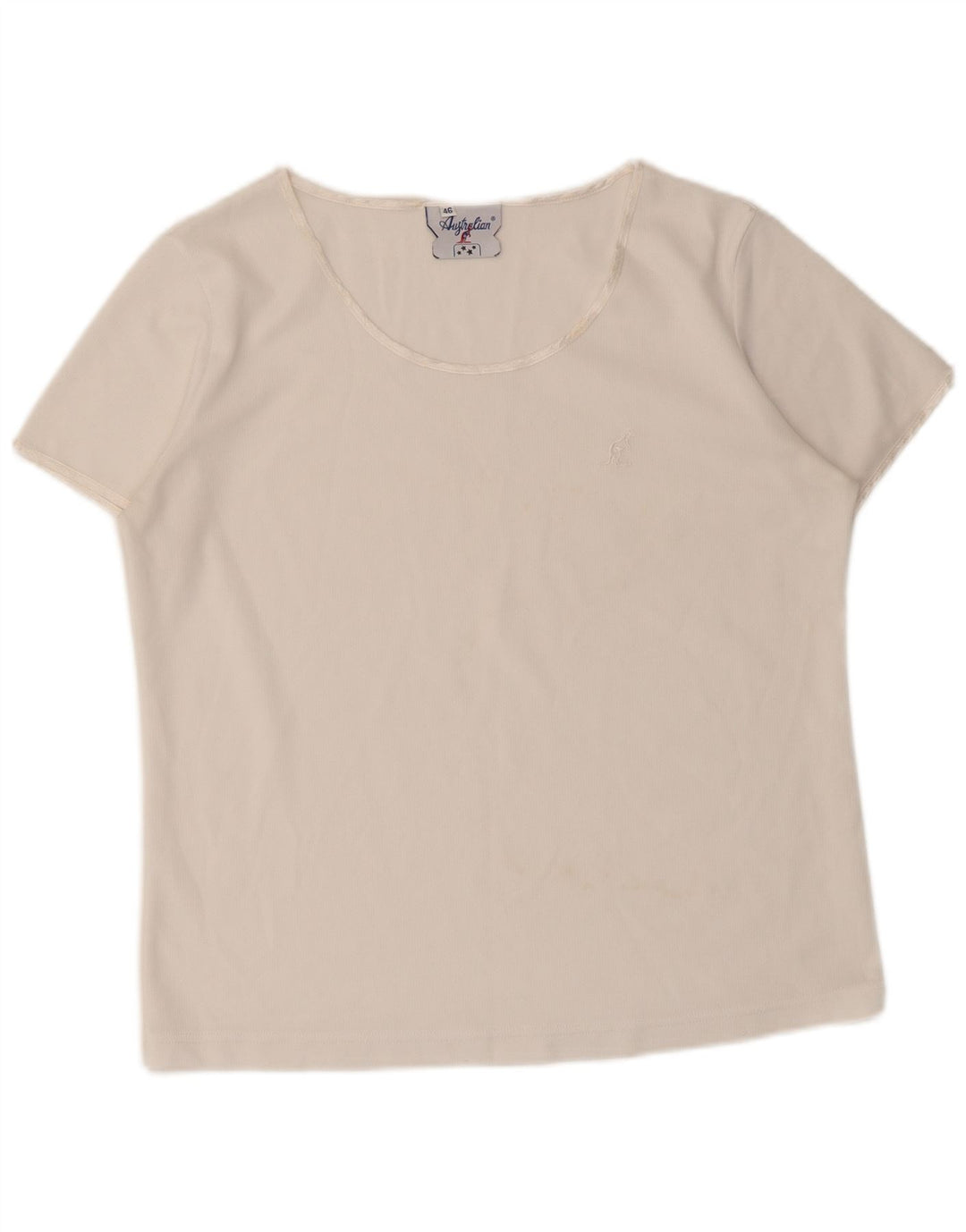 AUSTRALIAN L'ALPINA T-shirt top til kvinder IT 46 Stor hvid polyester