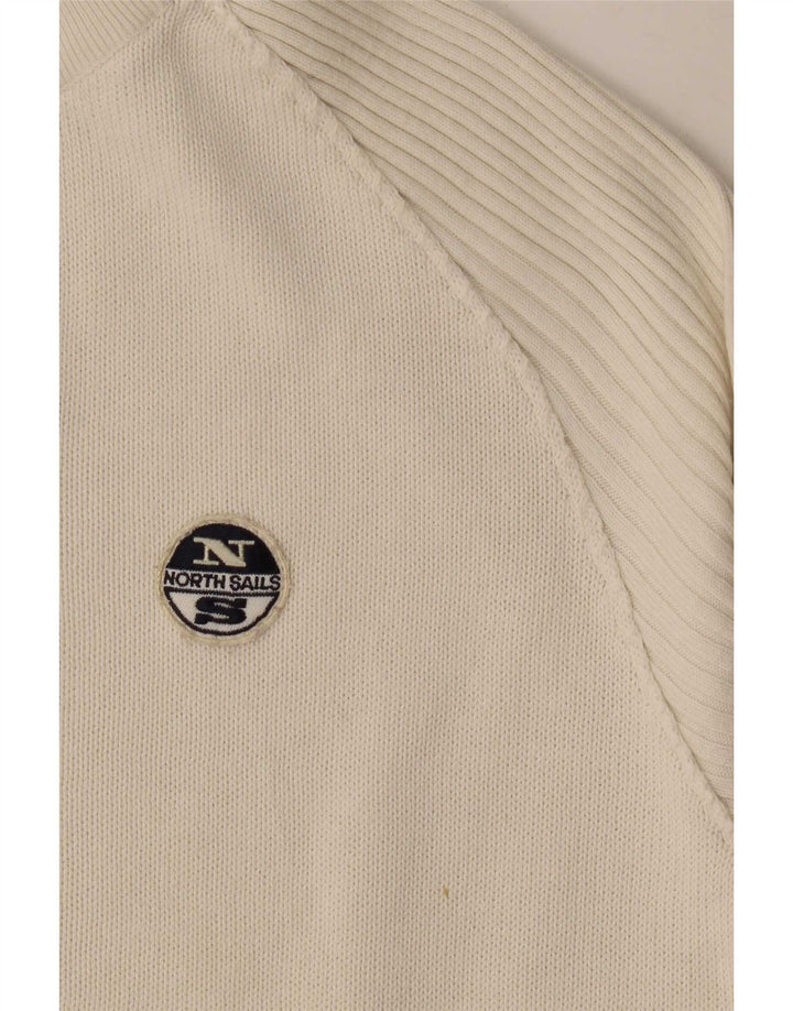 North Sails Herre Zip Neck Jumper Sweater Stor Beige Bomuld