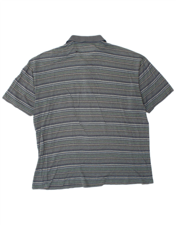 Ginalebole herre poloshirt XL blå stribet