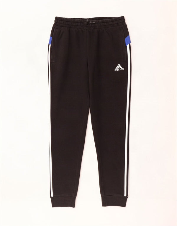 Adidas Mens Tracksuit Trousers Joggers Small Black Colourblock Cotton