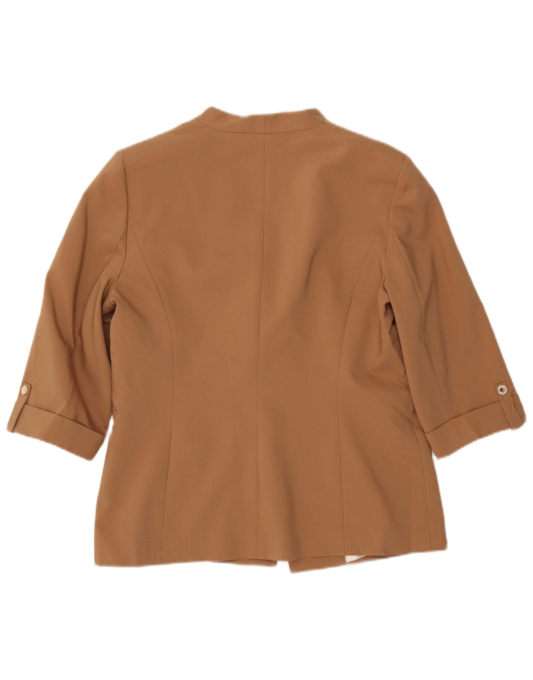 CALVIN KLEIN Dame 3/4 ærmer 1 knap blazerjakke US 16 XL Beige