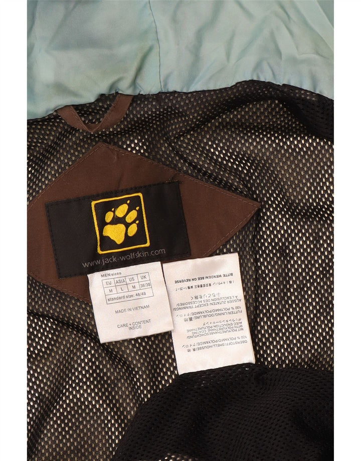 Jack Wolfskin Regnjakke med hætte til mænd UK 36/38 medium brun polyamid