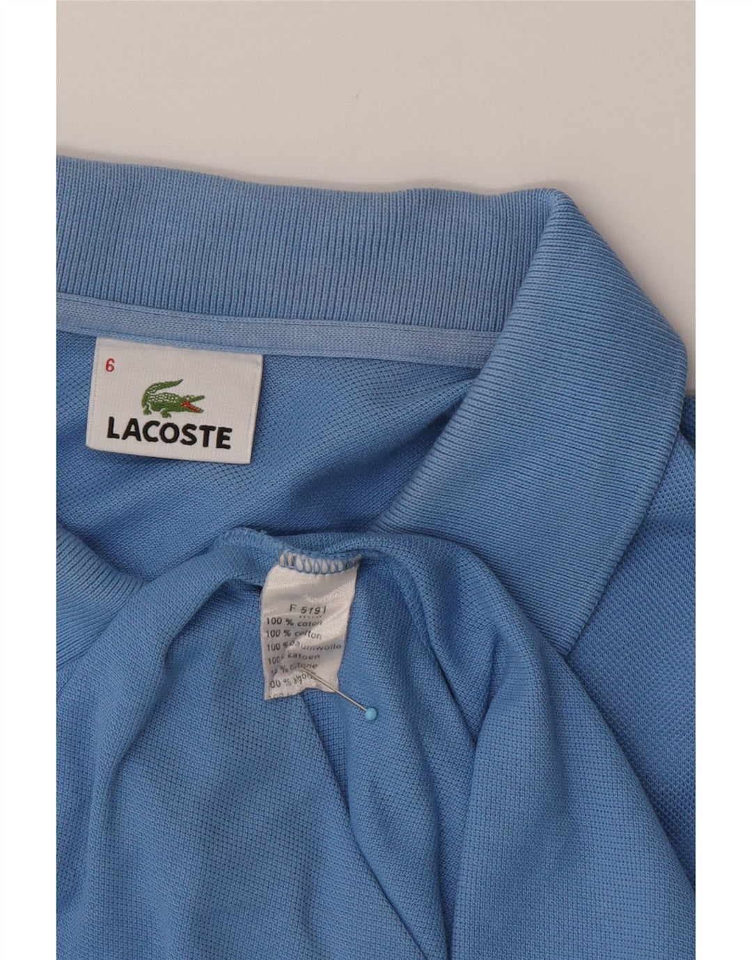 LACOSTE Poloskjorte til mænd Størrelse 6 XL Blå Bomuld