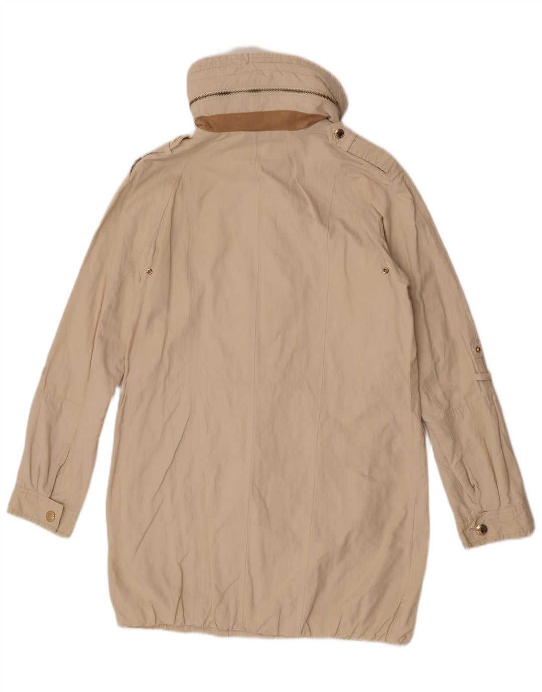 Massimo Dutti Dame Hooded Parka Jacket UK 10 Small Beige