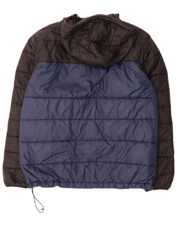 The North Face Herre hættepolstret jakke UK 40 Large Navy Blue Colourblock