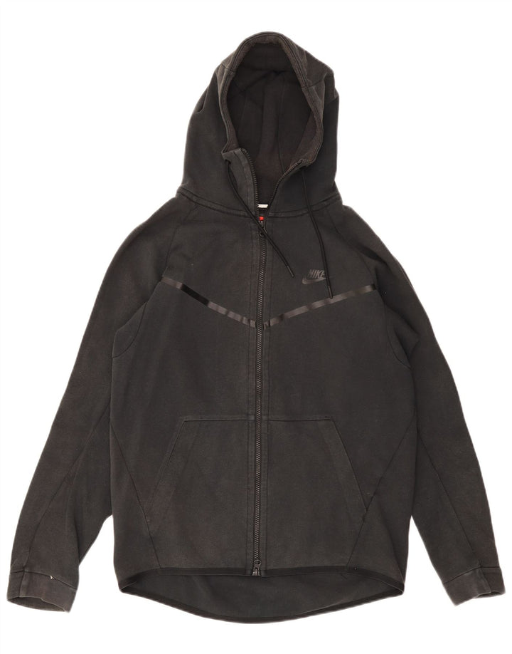 NIKE hættetrøje med lynlås til mænd mellemgrå bomuld