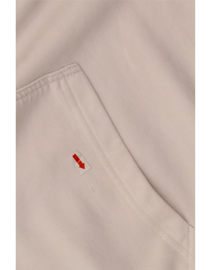 KARL KANI Herre Loose Fit Grafisk Hoodie Jumper Lille Hvid Bomuld